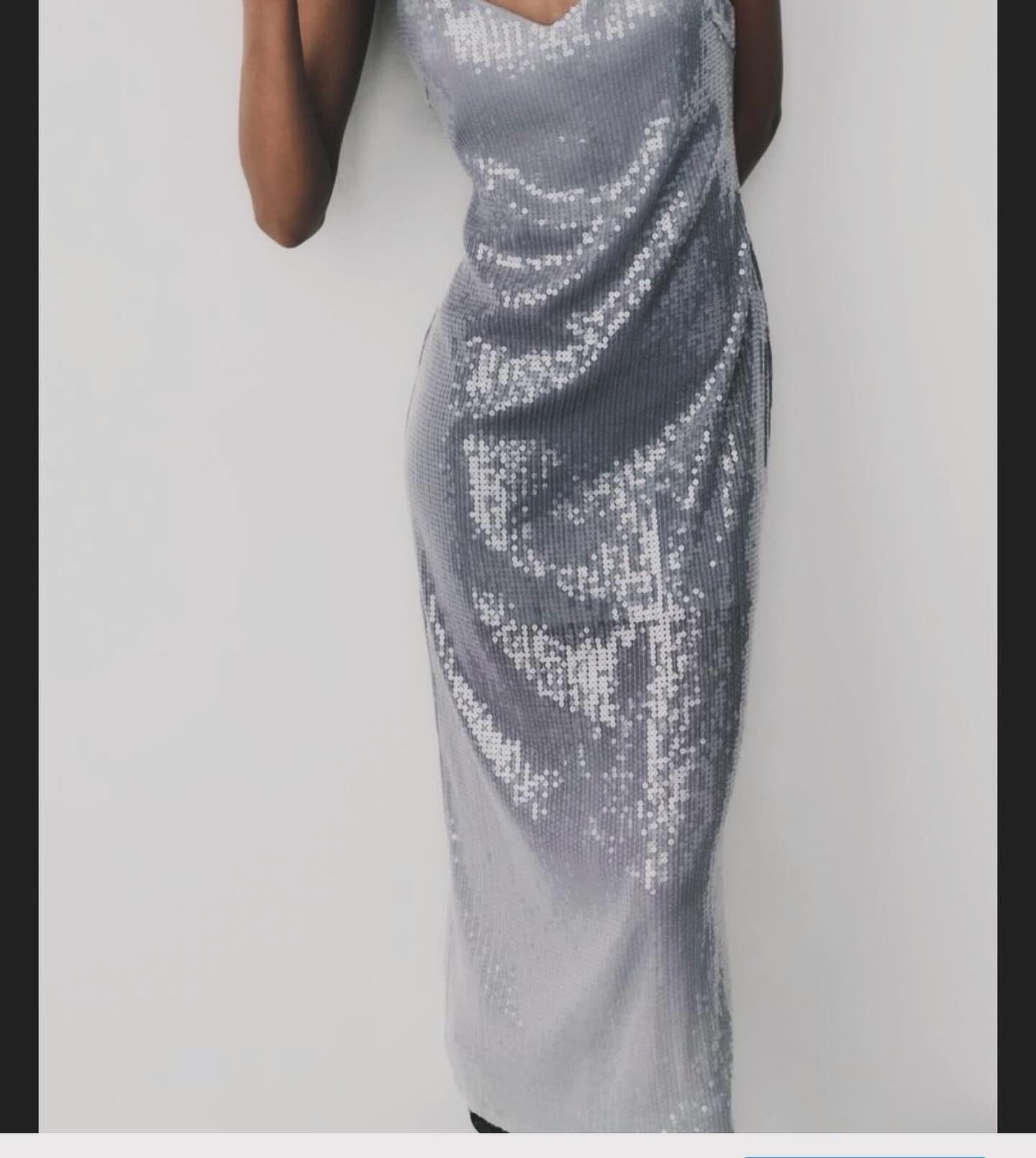 Shimmering Silver Dress with Thin Straps