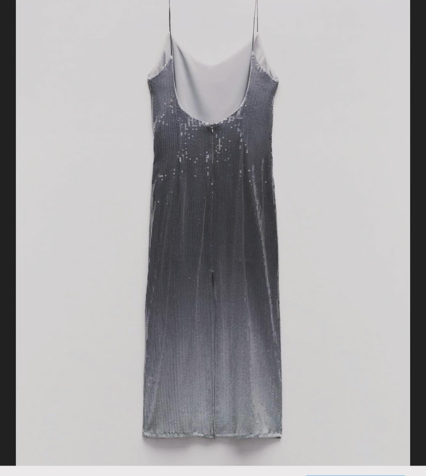 Shimmering Silver Dress with Thin Straps