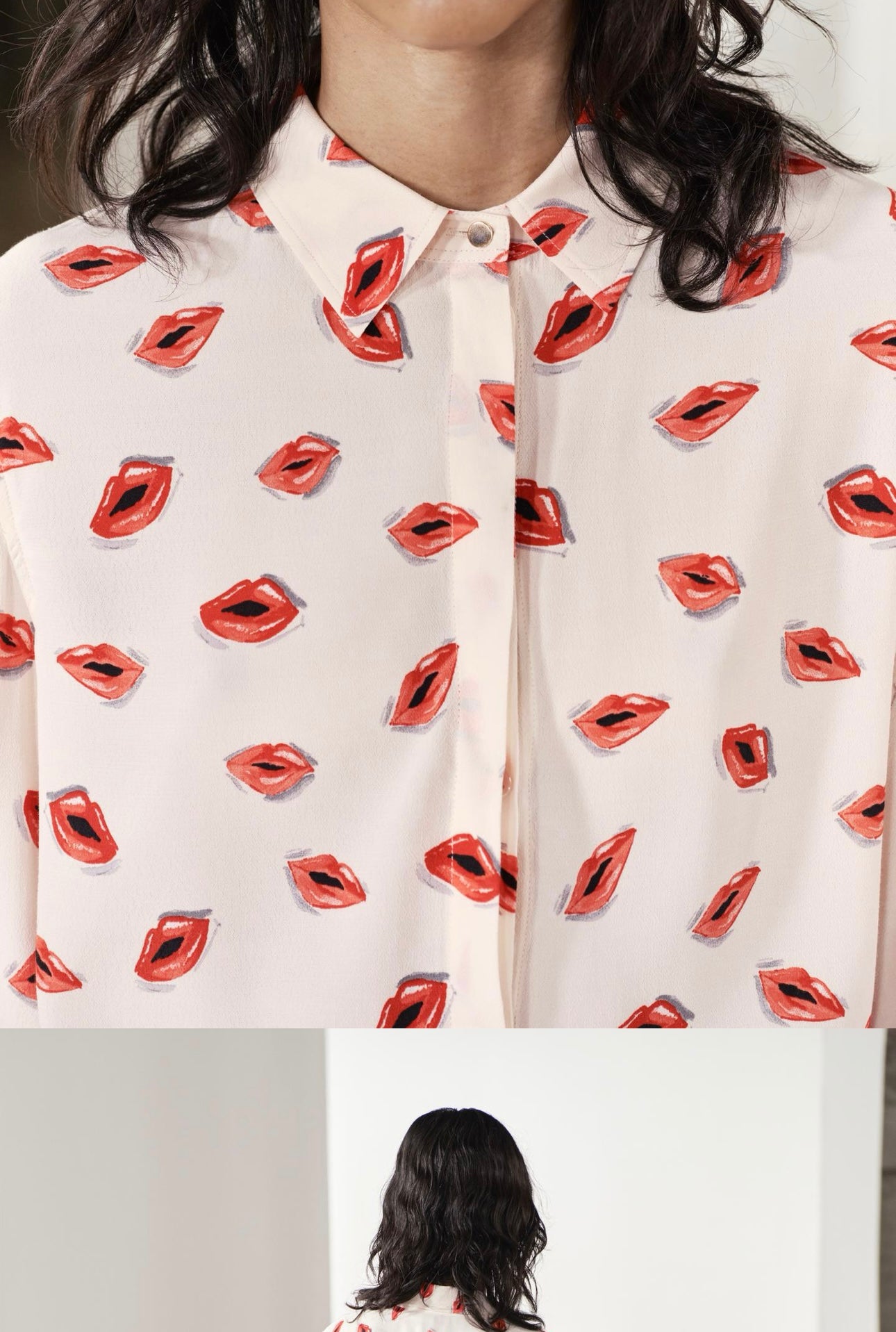 Playful Kiss Print Dress